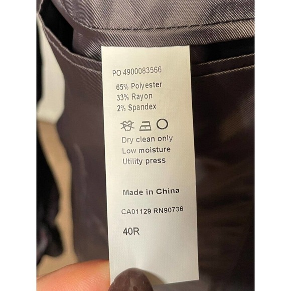 Calvin Klein Blazer Men’s 40R Brown Two Button Sport Coat Jacket Dual Vent - Picture 11 of 12